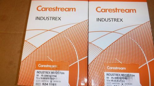 2 Boxes Carestream Industrex M125 X-Ray Film 5x7 in, Pb ContactPak