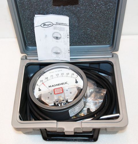 Dwyer magnehelic differential pressure gauge, type 2002, 0 to 2&#034; wc for sale