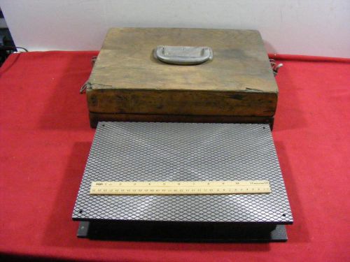 Machinist Surface Plate Inspection Grid pattern 10&#034; x 14&#034; in Wood Box