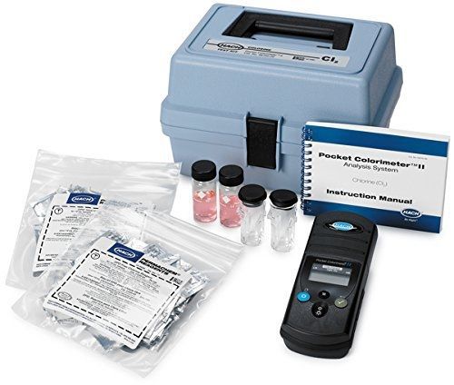 Hach company hach 5870024 pocket colorimeter ii, chlorine (total), kit includes for sale