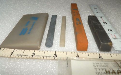 lot of 5 sharpening stones different shapes / sizes lite use very nice ( X2 )