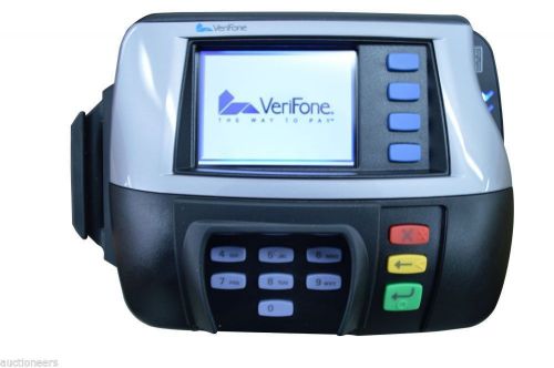 Verifone mx850 credit card payment terminal w/ stand, stylus, data &amp; power cable for sale