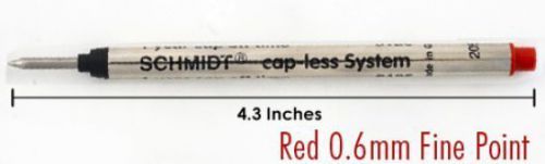 Schmidt Long Red Fine Point Capless Rollerball Pen Refill