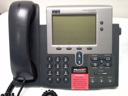 Cisco CP-7940G Unified IP Business Office LCD Display Phone w/ Power Supply