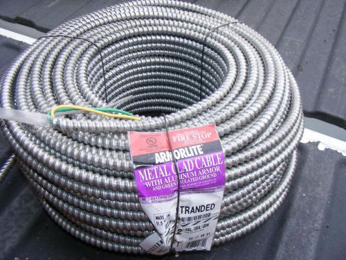 Armorlite mc 12/2 metal clad cable 250&#039; flex yel,gra,grn unused for sale