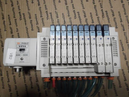 Smc ex250-sen1 ethernet manifold with 8 sy3100-5u1and 2 sy5100-5u1modules for sale