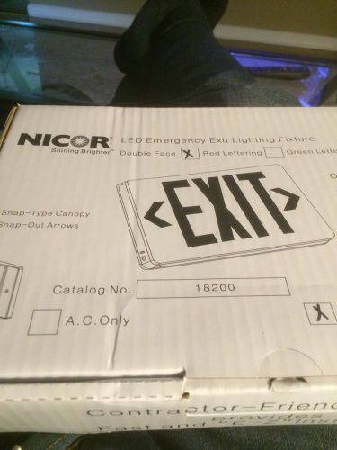 Lot Of 6 Nicor 18200 Exit Signs