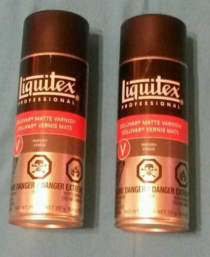 Liquitex Professional Soluvar Matte Varnish Aerosol Spray 10.4 oz. New X 2