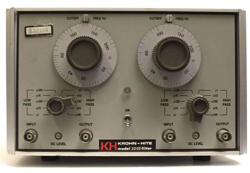 Krohn Hite 3202 Dual Channel Solid State Variable Filter ( by KH )