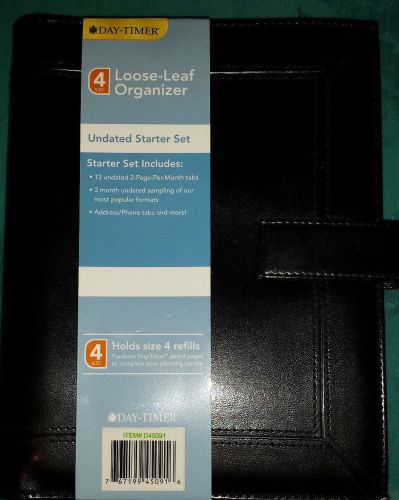 Day-Timer Starter Set Undated Loose-Leaf Starter Set Black 45091 SZ. 4 (7&#034;X9.5&#034;)