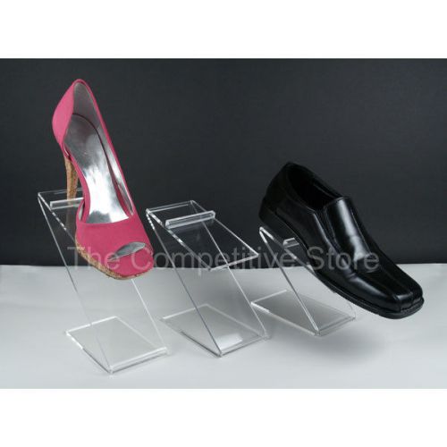 Acrylic Z-Bends Displays For Shoes New Set Of 3 - Acrylic Does Not Yellow in Sun