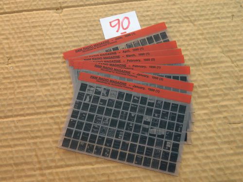 vintage lot of Microfiche Mikrofilm HAM radio MAGAZINE year: 1990