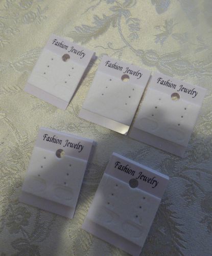 5 PCS JEWELRY EARRINGS DISPLAY HOLDER HANGING CARDS 2x2&#039;&#039; WHITE VELVET 3 LEVELS