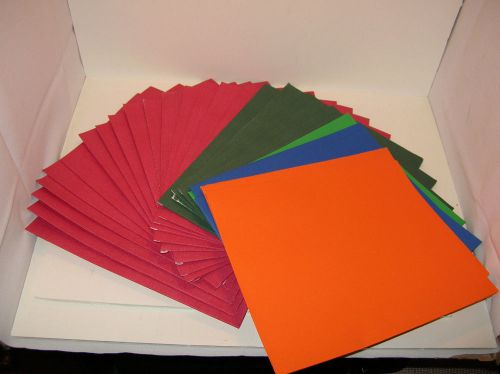 25 Twin Pocket Folders, Letter Size, Red, Green, Blue &amp; Orange