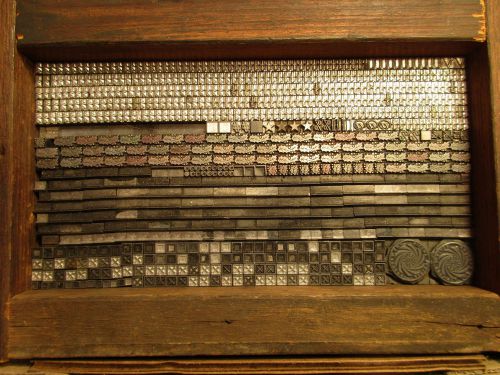 Letterpress Lead Type Fractions, Border, Dingbats, Rule, Sundries  H54