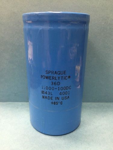 NEW 36D113G100DF2A Sprague Aluminum Capacitor Powerlytic Large Can