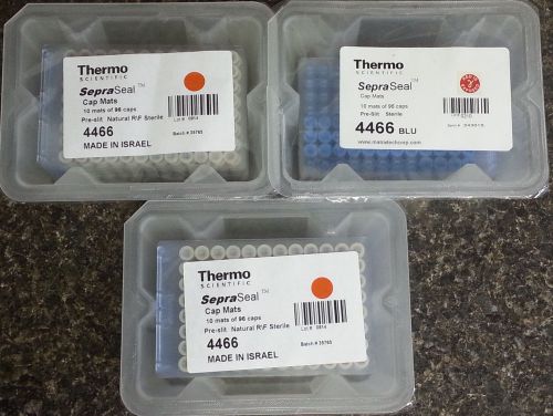 New 10 Pack Thermo SepraSeal 96 Cap Mats Pre-Slit,Natural &amp; 8 additional mats