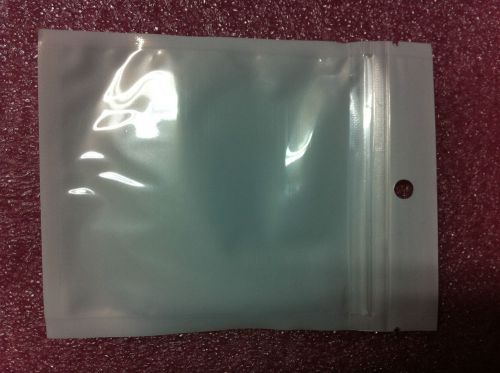 50 pcs white pearl color transparent film zip Lock Bag 3&#034;x3.5&#034; clear Front view