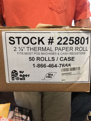 2 1/4&#034; thermal paper rolls (only 33 rolls left NOT 50)