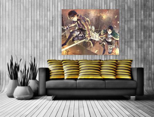 Levi Ackerman Attack On Titan Eren,Wall Art,HD,Banner,Anime,Canvas Print,Decal