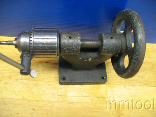 BENCH HAND DRILL, TAP, REAM, ETC, JACOBS 0-1/2&#034; DRILL CHUCK