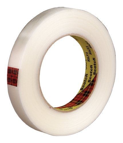 Scotch Reinforced Strapping Tape 8651 Clear, 18 mm x 55 m, Conveniently Packaged