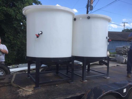250 Gallon Cylindrical Cone Bottom Tank TC4246CA with Lid Stand Polyethylene PE