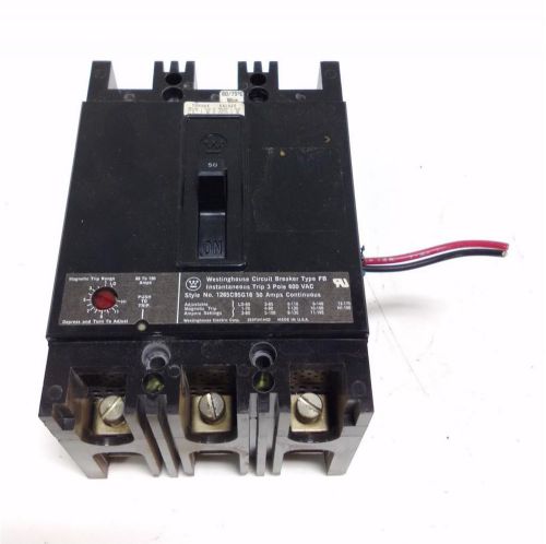 WESTINGHOUSE CIRCUIT BREAKER  TYPE FB 1265C95G16