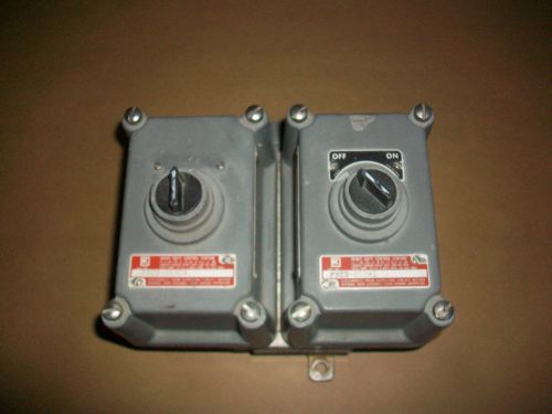 Killark Explosion Proof Selector Switches FXCS-0S3C4  FXCS-0S2A1  HAND OFF AUTO