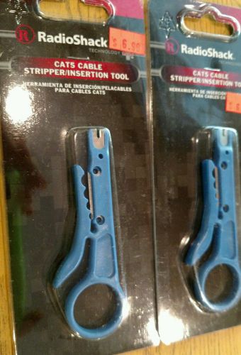 NEW IN PACKAGE (2) CAT5 CABLE STRIPPER/INSERTION Tools by Radio Shack