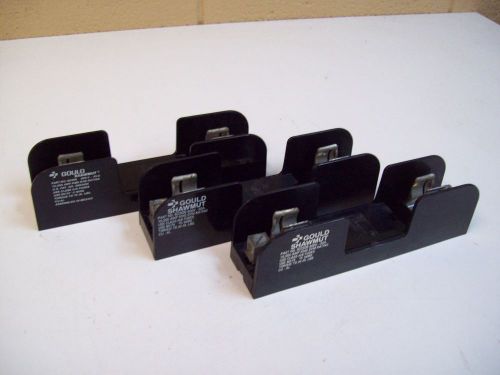 GOULD SHAWMUT 60306 FUSE HOLDER BLOCK 30A 600V - LOT OF 3 - USED - FREE SHIPPING