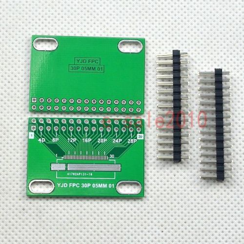 2pcs FFC FPC 30 Pin 0.5mm SMD to DIP30 2.54mm Adapter PCB Board Converter E28