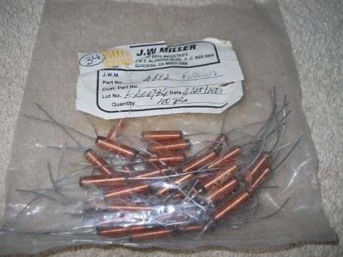 34) new jw miller 4612 axial lead inductors chokes- 10uh, 500ma, 20% tolerance for sale