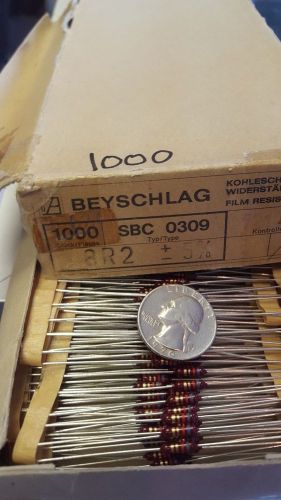 Lot of 20 Vintage Beyschlag Carbon Film Resistor NOS 8.2 Ohm 5% new old stock