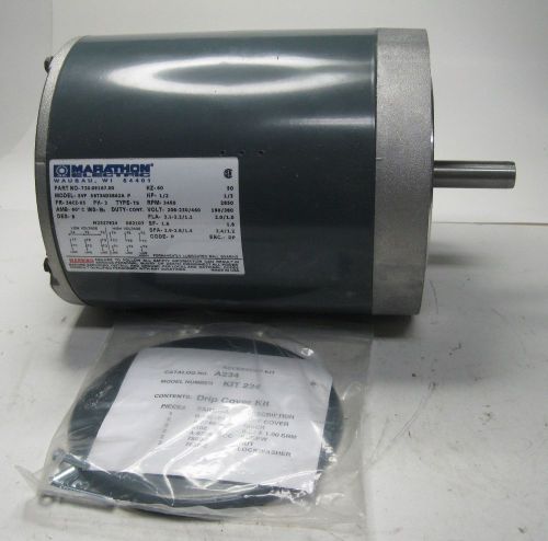 Marathon electric continuous duty motor 1/2 hp 208-230/460 vac 56t34d5862a nnb for sale