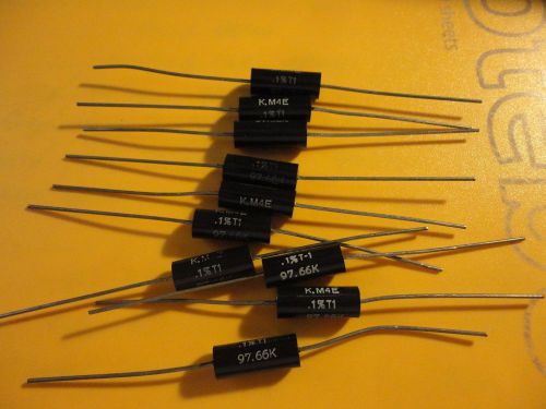 10PCS 97.66K-1W-.1% METAL FILM RESISTOR