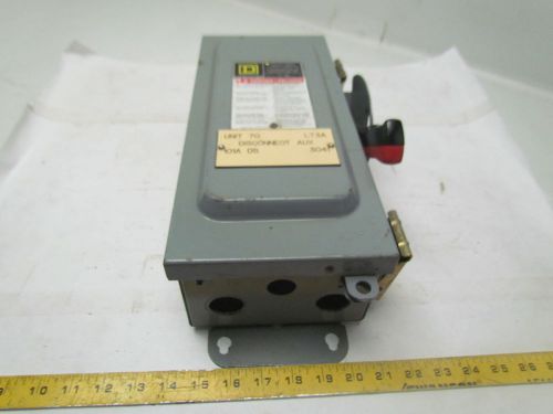 Square D HU361AWKEI 30amp 600VAC/ 600VDC Safety Switch Disconnect Non-Fused