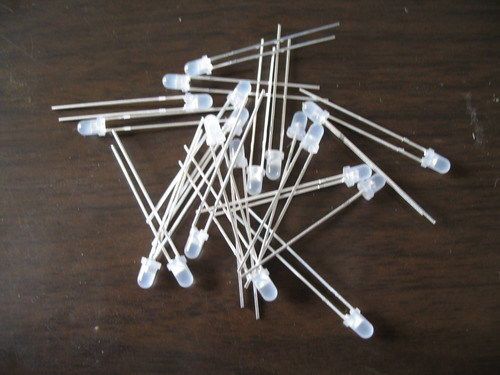 100pcs 3mm white super bright diffused led