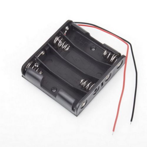 Battery Box Slot Holder Case for 4 Packs Standard AA 2A Batteries Stack 6V HC