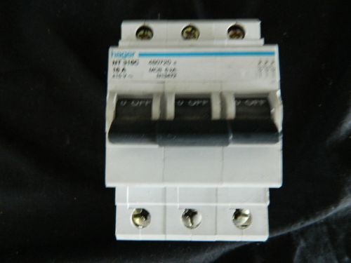 HAGER THREE PHASE CIRCUIT BREAKER 16amp 6kA NT 316C#4