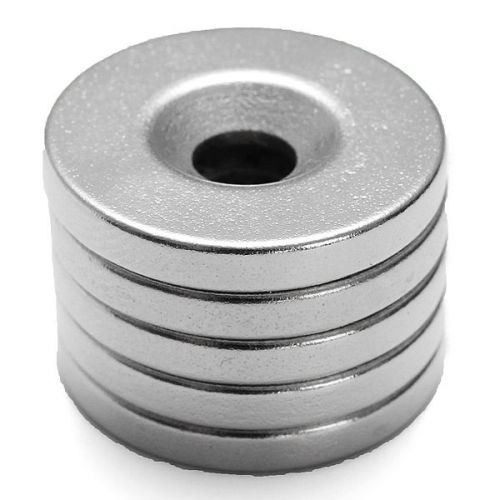 5pcs N35 Strong Magnets Countersunk Dia 20x3mm Hole 5mm Rare Earth Neodymium