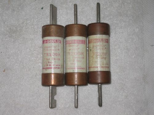 Gould Shawmut Fuses TR200R Class RK5 Dual Element Time Delay, Lot of 3