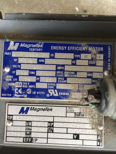 1.8 Hp Magnetek Energy Efficient Motor