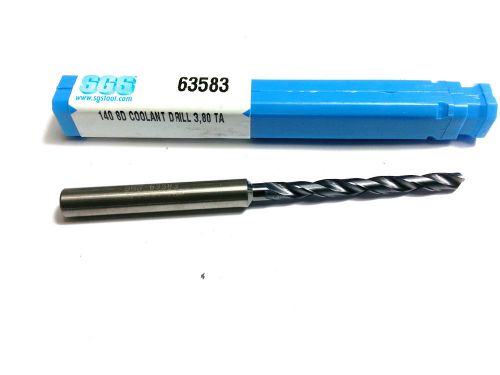 3.8mm SGS Carbide 8xD ALTiN Coolant Thru Coated Drill 63583 (O 743)