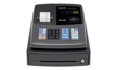 Sharp XE-A106 Programmable Full Size Electronic Cash Register - Used