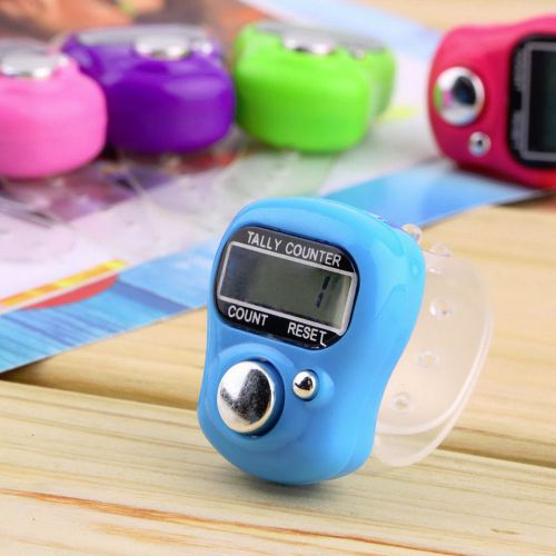 LCD Electronic Finger Digital Tally Counter Knitting Row clicker Tasbee