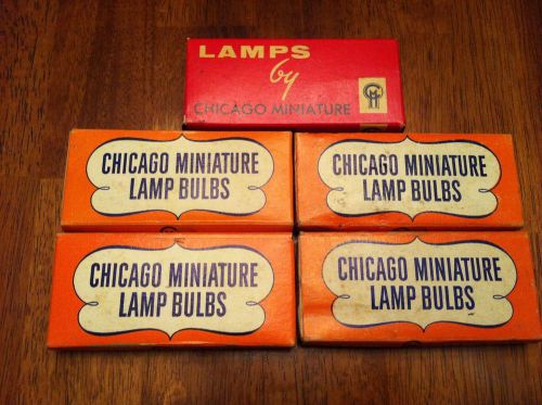 Chicago Miniature Lamp Bulbs - 5 boxes - #53, #55, #313, #1819, and #1847