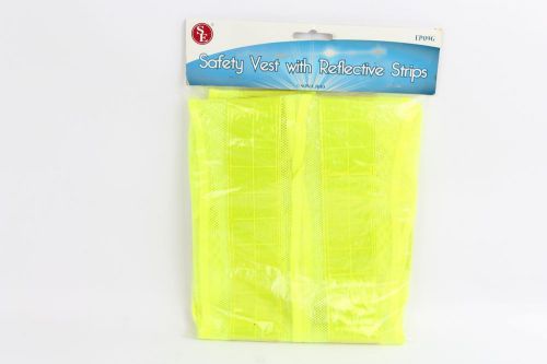 SE EP09G Safety Vest Neon Green With Reflective Strips One Size