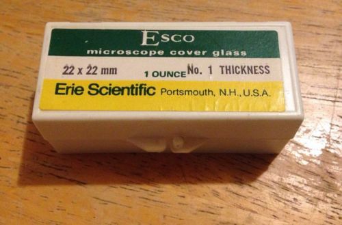 Vintage Esco Microscope Cover Glass Slides