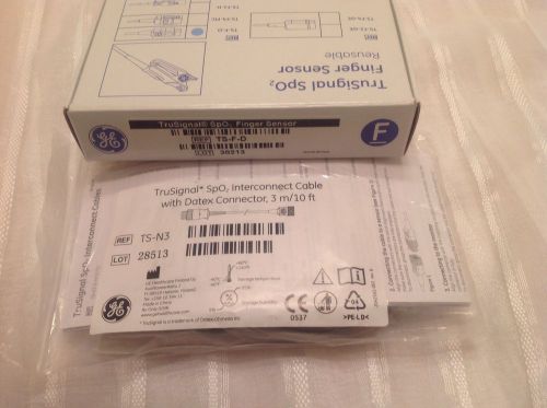 GE TruSignal SpO2 Sensor TS-F-D 3ft With Interconnect Cable TS-N3 10ft